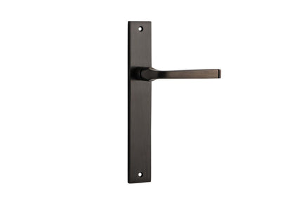 Iver Annecy Door Lever Rectangular Latch Pair, Passage Kit, Privacy Kit , Entrance Kit with High Security Lock -Signature Brass