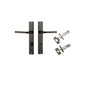 Iver Annecy Door Lever Rectangular Latch Pair, Passage Kit, Privacy Kit , Entrance Kit with High Security Lock -Signature Brass