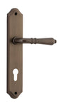 Iver Sarlat  Door Lever Oval Latch Pair, Passage Kit, Privacy Kit , Entrance Kit with High Security Lock - Signature Brass
