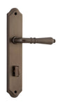 Iver Sarlat  Door Lever Oval Latch Pair, Passage Kit, Privacy Kit , Entrance Kit with High Security Lock - Signature Brass