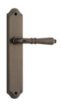 Iver Sarlat  Door Lever Oval Latch Pair, Passage Kit, Privacy Kit , Entrance Kit with High Security Lock - Signature Brass