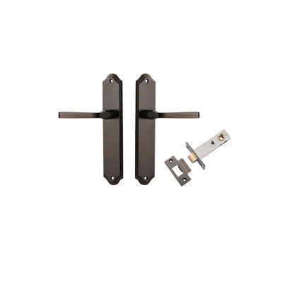 Iver Annecy Door Lever Shouldered Latch Pair, Passage Kit, Privacy Kit , Entrance Kit with High Security Lock -Signature Brass
