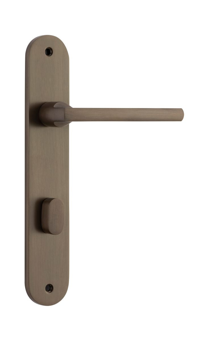 Iver Baltimore Door Knob Oval Latch Pair, Passage Kit, Privacy Kit , Entrance Kit with High Security Lock -Signature Brass