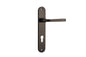 Iver Annecy Door Lever Oval Latch Pair, Passage Kit, Privacy Kit , Entrance Kit with High Security Lock - Signature Brass