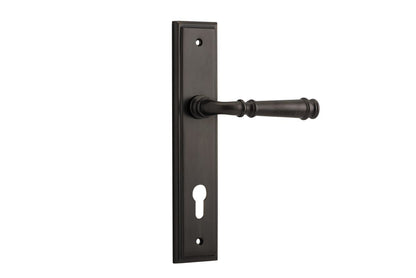 Iver Verona Door Lever Stepped Latch Pair, Passage Kit, Privacy Kit , Entrance Kit with High Security Lock- Signature Brass
