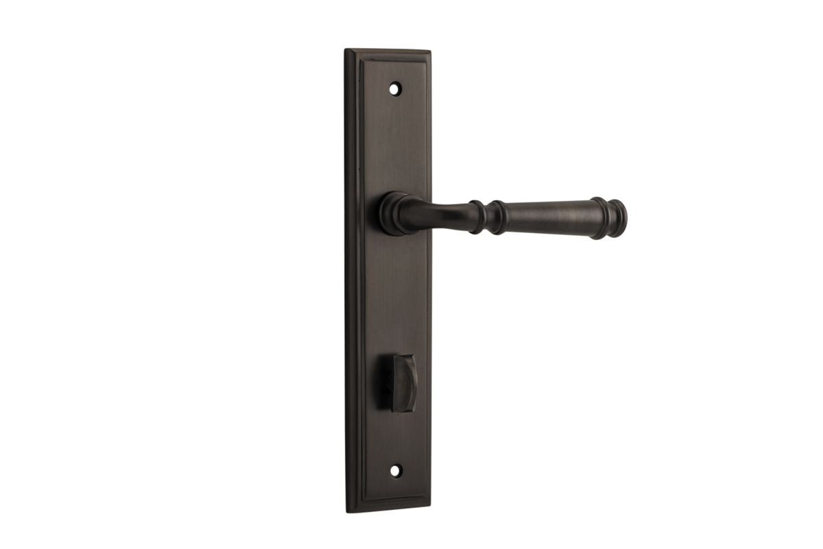 Iver Verona Door Lever Stepped Latch Pair, Passage Kit, Privacy Kit , Entrance Kit with High Security Lock- Signature Brass