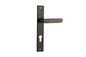 Iver Bronte Door Lever Rectangular Latch Pair, Passage Kit, Privacy Kit , Entrance Kit with High Security Lock - Signature Brass
