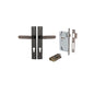 Iver Bronte Door Lever Rectangular Latch Pair, Passage Kit, Privacy Kit , Entrance Kit with High Security Lock - Signature Brass