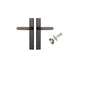 Iver Bronte Door Lever Rectangular Latch Pair, Passage Kit, Privacy Kit , Entrance Kit with High Security Lock - Signature Brass