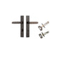 Iver Bronte Door Lever Rectangular Latch Pair, Passage Kit, Privacy Kit , Entrance Kit with High Security Lock - Signature Brass