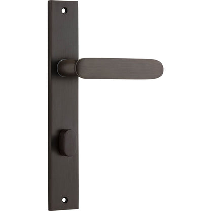 Iver Bronte Door Lever Rectangular Latch Pair, Passage Kit, Privacy Kit , Entrance Kit with High Security Lock - Signature Brass