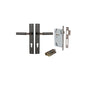 Iver Berlin Door Lever Rectangular Latch Pair, Passage Kit, Privacy Kit , Entrance Kit with High Security Lock -  Signature Brass