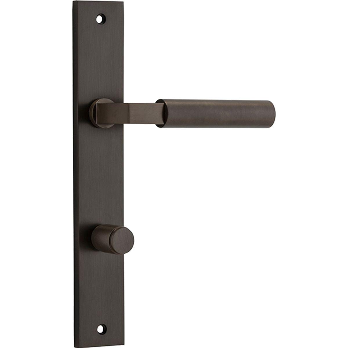 Iver Berlin Door Lever Rectangular Latch Pair, Passage Kit, Privacy Kit , Entrance Kit with High Security Lock -  Signature Brass