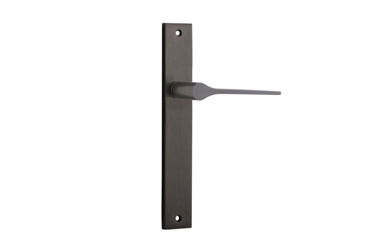 Iver Como  Door Lever Rectangular Latch Pair, Passage Kit, Privacy Kit , Entrance Kit with High Security Lock -Signature Brass