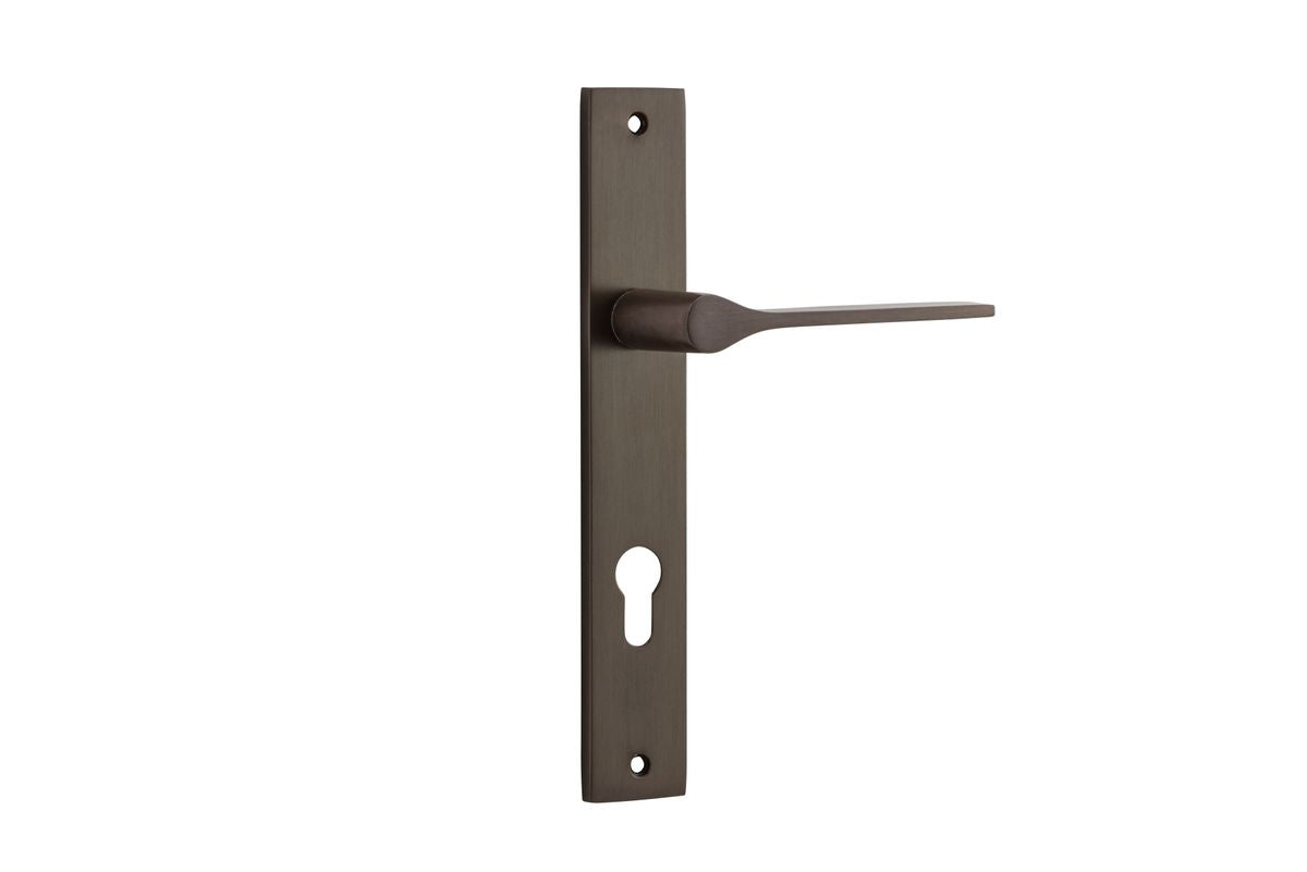 Iver Como  Door Lever Rectangular Latch Pair, Passage Kit, Privacy Kit , Entrance Kit with High Security Lock -Signature Brass