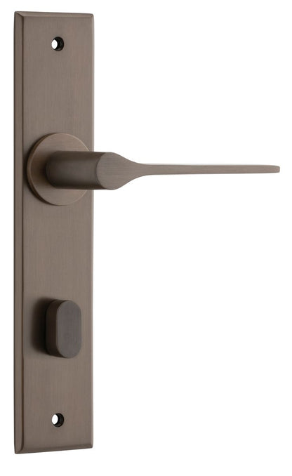 Iver Como  Door Lever Chamfered Latch Pair, Passage Kit, Privacy Kit , Entrance Kit with High Security Lock -Signature Brass