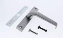 Carbine Australia Component for flip bolt - Long Lever and Short Lever furniture  Egress Handle - Satin Chrome
