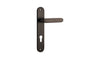 Iver Bronte Door Lever Oval Latch Pair, Passage Kit, Privacy Kit , Entrance Kit with High Security Lock - Signature Brass