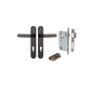 Iver Bronte Door Lever Oval Latch Pair, Passage Kit, Privacy Kit , Entrance Kit with High Security Lock - Signature Brass