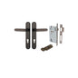 Iver Bronte Door Lever Oval Latch Pair, Passage Kit, Privacy Kit , Entrance Kit with High Security Lock - Signature Brass