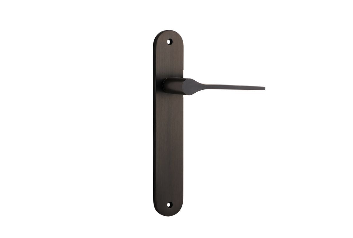 Iver Como  Door Lever Oval Latch Pair, Passage Kit, Privacy Kit , Entrance Kit with High Security Lock -Signature Brass