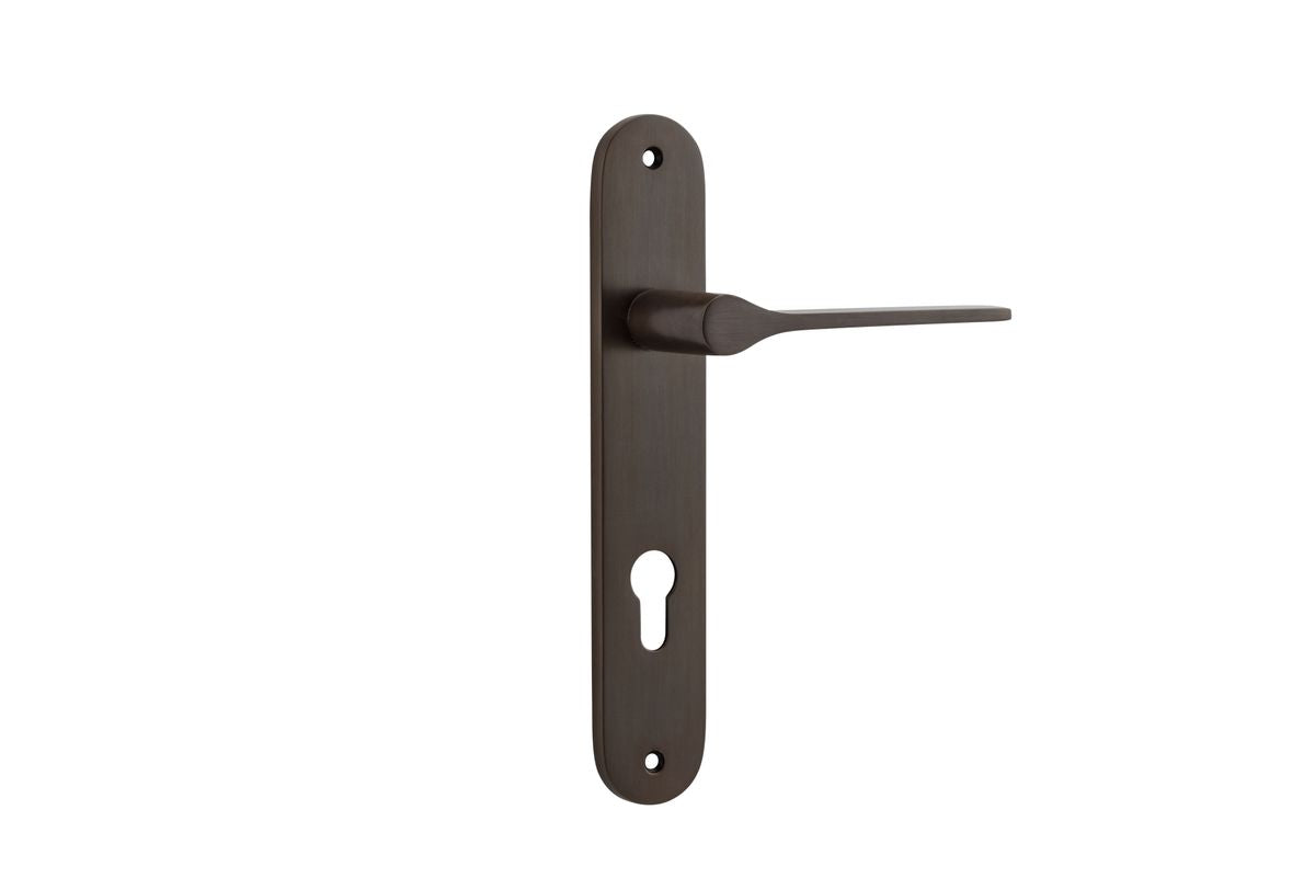 Iver Como  Door Lever Oval Latch Pair, Passage Kit, Privacy Kit , Entrance Kit with High Security Lock -Signature Brass