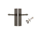 Iver Sarlat  Door Lever Chamfered Latch Pair, Passage Kit, Privacy Kit , Entrance Kit with High Security Lock - Signature Brass