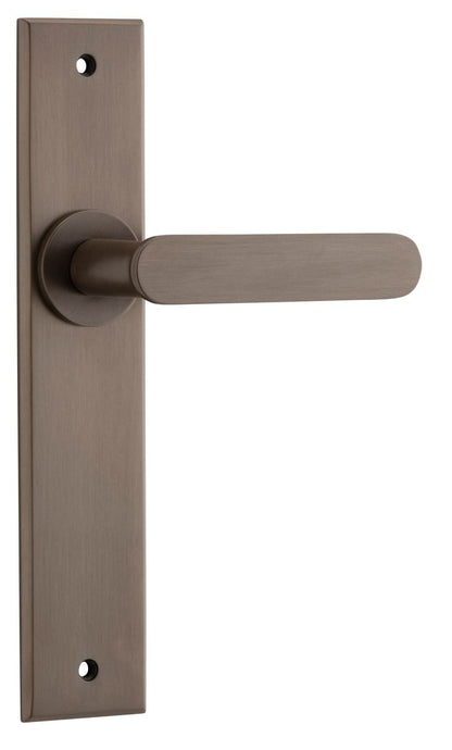 Iver Bronte Door Lever Chamfered Latch Pair, Passage Kit, Privacy Kit , Entrance Kit with High Security Lock -Signature Brass