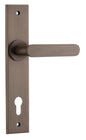 Iver Bronte Door Lever Chamfered Latch Pair, Passage Kit, Privacy Kit , Entrance Kit with High Security Lock -Signature Brass
