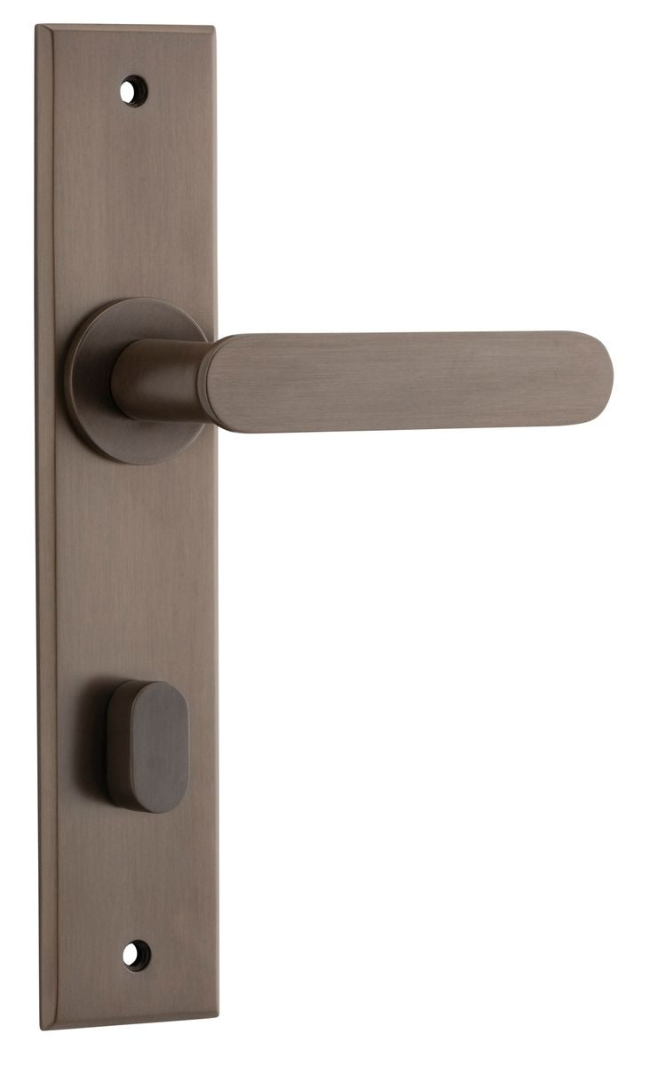 Iver Bronte Door Lever Chamfered Latch Pair, Passage Kit, Privacy Kit , Entrance Kit with High Security Lock -Signature Brass