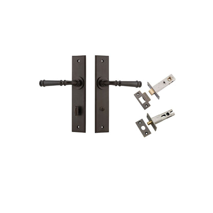 Iver Verona Door Lever Chamfered Latch Pair, Passage Kit, Privacy Kit , Entrance Kit with High Security Lock- Signature Brass