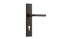 Iver Annecy Door Lever Chamfered Latch Pair, Passage Kit, Privacy Kit , Entrance Kit with High Security Lock -Signature Brass