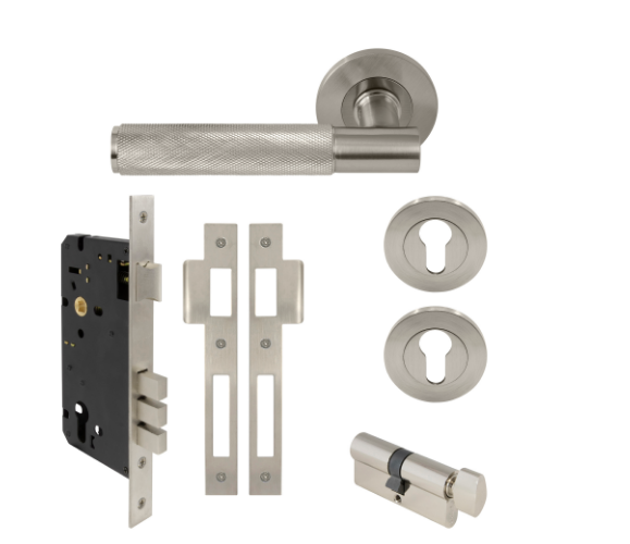 Windsor Premium NZ NIDO Verge Rose Entrance Set - Diamond Knurl Priced Per Set Available in 7 Colours
