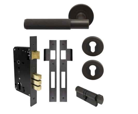Windsor Premium NZ NIDO Verge Rose Entrance Set - Diamond Knurl Priced Per Set Available in 7 Colours