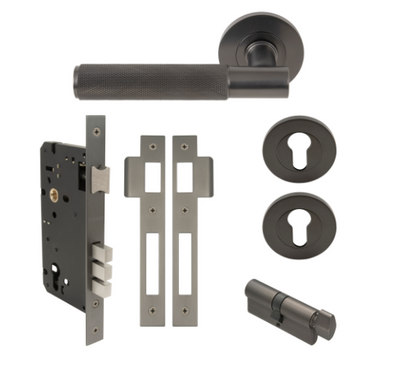 Windsor Premium NZ NIDO Verge Rose Entrance Set - Diamond Knurl Priced Per Set Available in 7 Colours