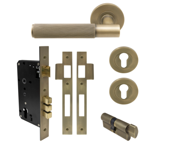 Windsor Premium NZ NIDO Verge Rose Entrance Set - Diamond Knurl Priced Per Set Available in 7 Colours
