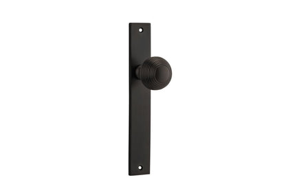 Iver Guildford Door Knob Rectangular Latch Pair, Passage Kit, Privacy Kit , Entrance Kit with High Security Lock - Signature Brass