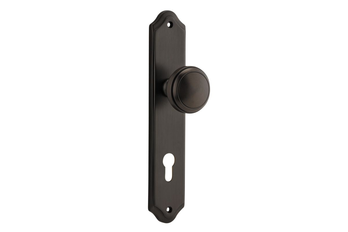 Iver Paddington  Door Knob Shouldered Latch Pair, Passage Kit, Privacy Kit , Entrance Kit with High Security Lock - Signature Brass