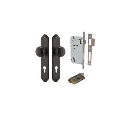 Iver Cambridge Door Knob Shouldered Latch Pair, Passage Kit, Privacy Kit , Entrance Kit with High Security Lock -Signature Brass