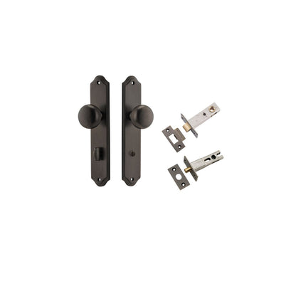 Iver Cambridge Door Knob Shouldered Latch Pair, Passage Kit, Privacy Kit , Entrance Kit with High Security Lock -Signature Brass