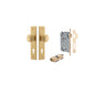 Iver Paddington  Door Knob Chamfered Latch Pair, Passage Kit, Privacy Kit , Entrance Kit with High Security Lock - Brushed Brass