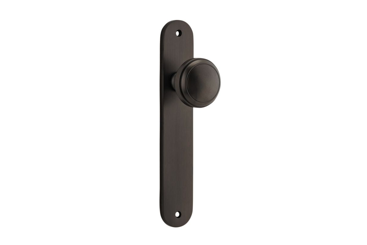 Iver Paddington  Door Knob Oval Latch Pair, Passage Kit, Privacy Kit , Entrance Kit with High Security Lock - Signature Brass