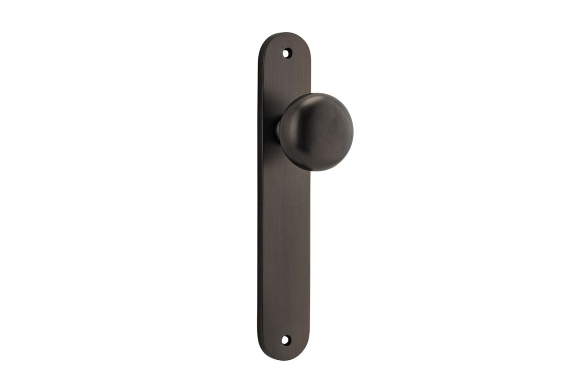 Iver Cambridge Door Knob Oval Concealed Fix Pair, Passage Kit, Privacy Kit , Entrance Kit with High Security Lock - Signature Brass