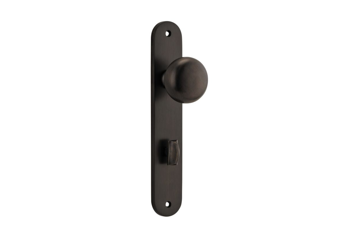 Iver Cambridge Door Knob Oval Concealed Fix Pair, Passage Kit, Privacy Kit , Entrance Kit with High Security Lock - Signature Brass