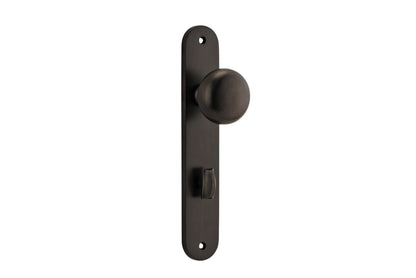 Iver Cambridge Door Knob Oval Concealed Fix Pair, Passage Kit, Privacy Kit , Entrance Kit with High Security Lock - Signature Brass