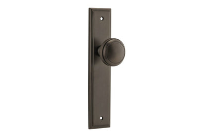 Iver Paddington  Door Knob Stepped Latch Pair, Passage Kit, Privacy Kit , Entrance Kit with High Security Lock - Signature Brass
