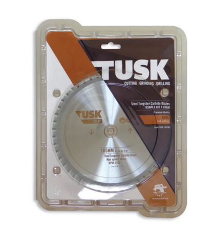 Tusk Heavy Duty Steel Tungsten Carbide Blades - 150mm x 1.6 x 32T x 20 ,165mm x 1.6 x 40T x 20/16 ,185mm x 1.6 x 48T x 20 & 305mm x 2.2 x 60T x 25.4
