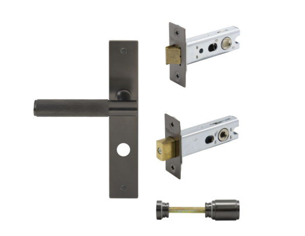 Windsor Premium NZ NIDO Verge Longplate Privacy Set - Diamond Knurl Priced Per Set Available in 6 Colours
