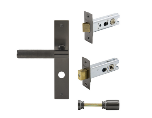 Windsor Premium NZ NIDO Verge Longplate Privacy Set - Diamond Knurl Priced Per Set Available in 6 Colours