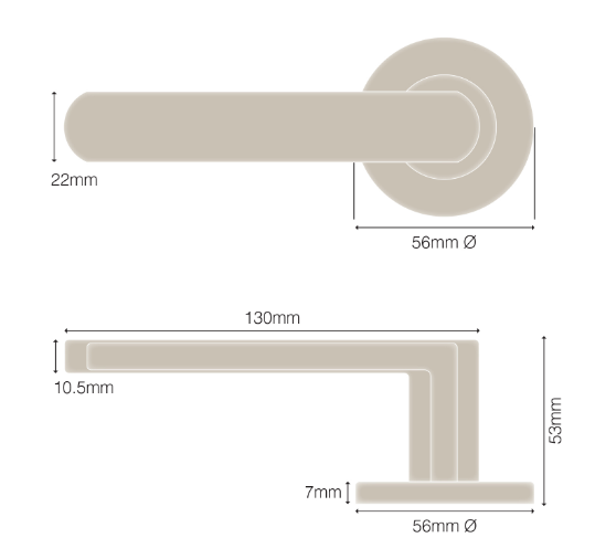 Windsor Premium NZ NIDO - Modella Rose Lever Set Price Per Pair Available in 7 Colours